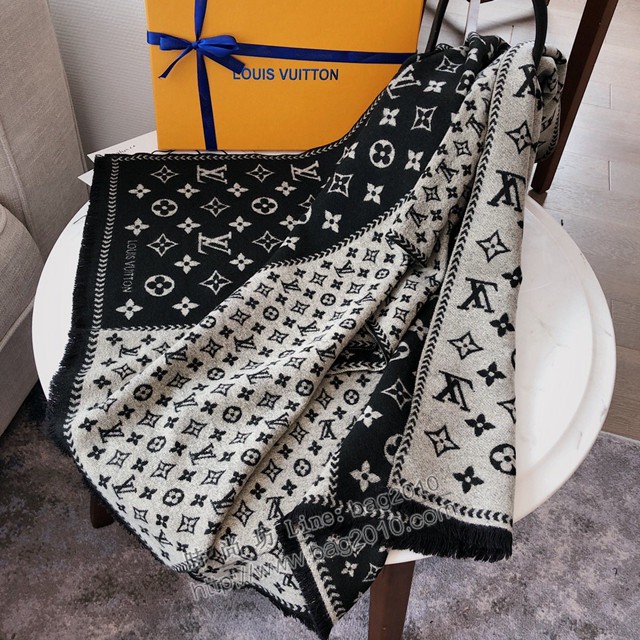 Louis Vuitton圍巾 路易威登新款拼色字母邊框提花圍巾  mmj1243